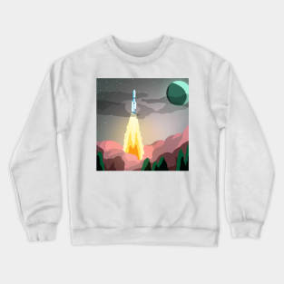 Rocket Taking Off Crewneck Sweatshirt